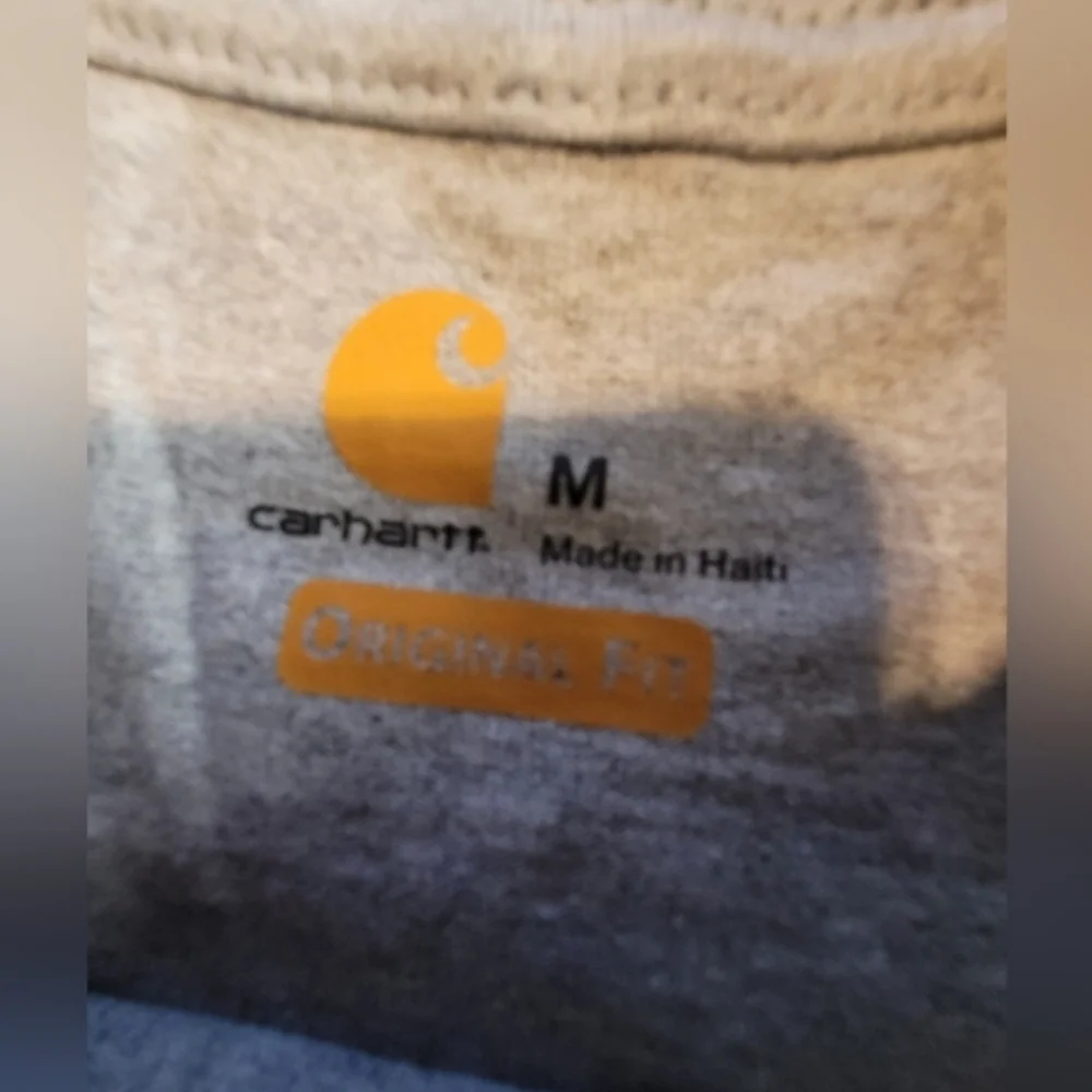 Vintage Carhartt Heather Gray Simple Basic Classic Long Sleeve Tee Size Medium